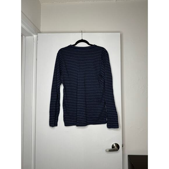 Men’s Blue Striped Long Sleeve Basic Shirt Size Medium - Picture 3 of 3